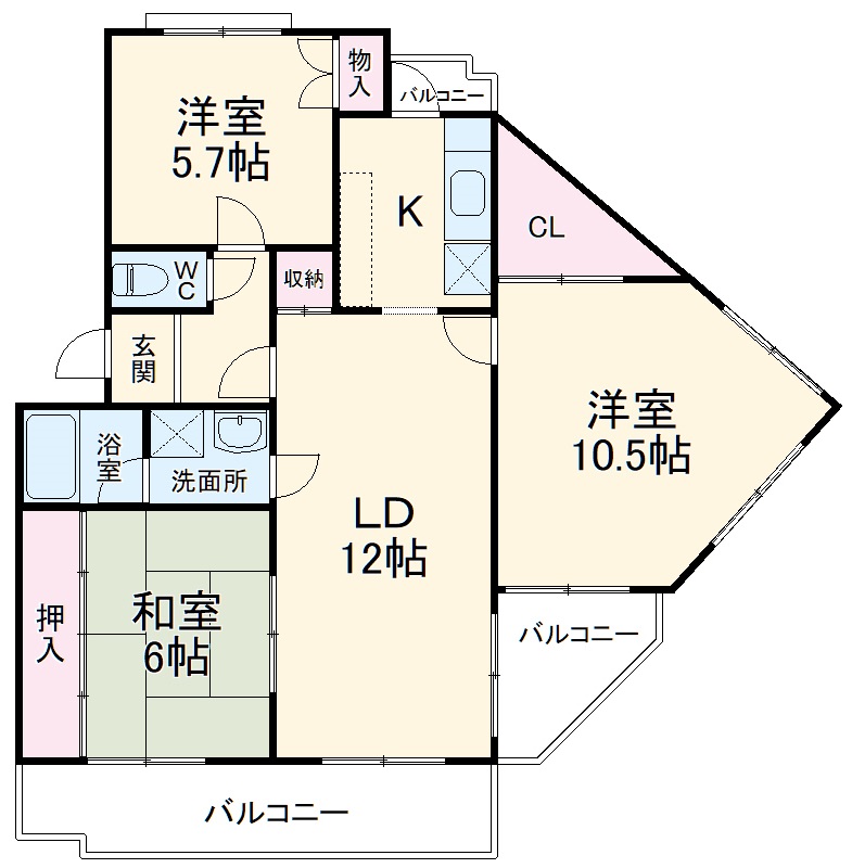 パークサイド千成の間取り