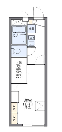 レオパレスウェルネス笹の間取り