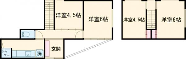 出雲路俵町貸家の間取り