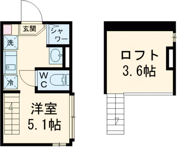 ハレテラス平和台・103号室の間取り