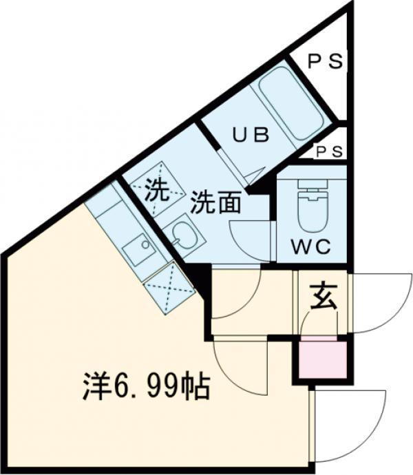 Axis西日暮里・101号室の間取り