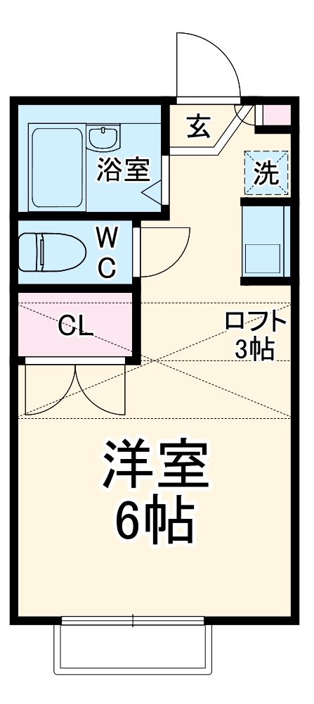 カーサ横浜青葉・202号室の間取り
