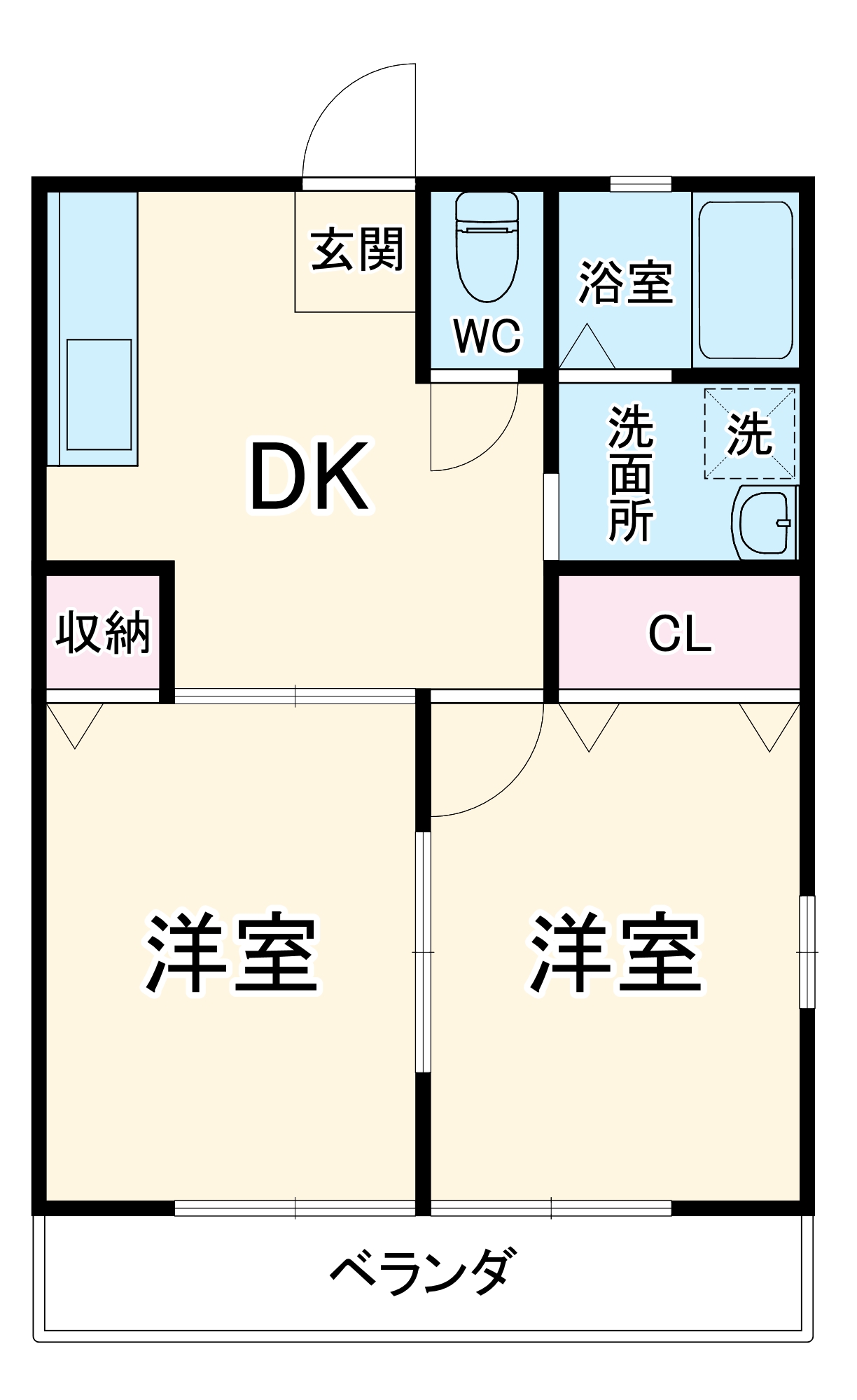 アドバンスハイムA棟の間取り