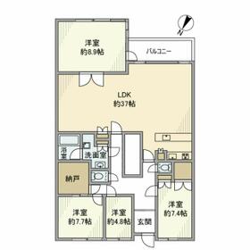 グリーンヴィレッジ宇津木台・104号室の間取り
