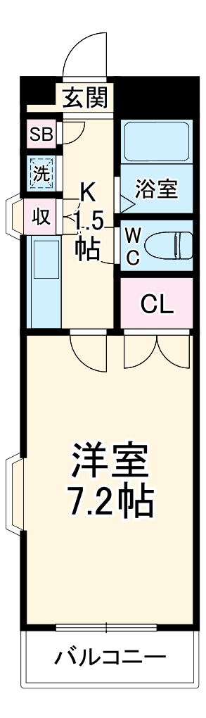 北矢名の完工年月(1988年12月)築の賃貸マンションの間取り