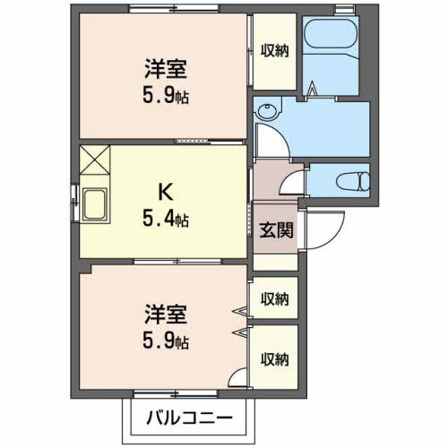 フレグランス広畑Cの間取り