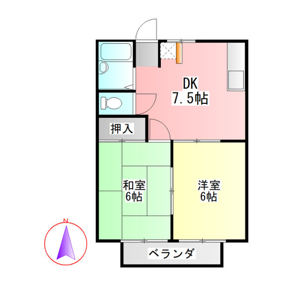 ハウスK2の間取り