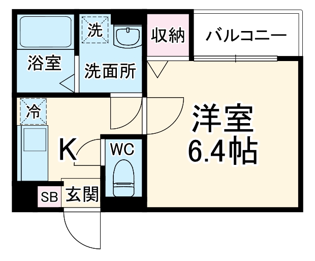 カインドネス厚木幸町・102号室の間取り