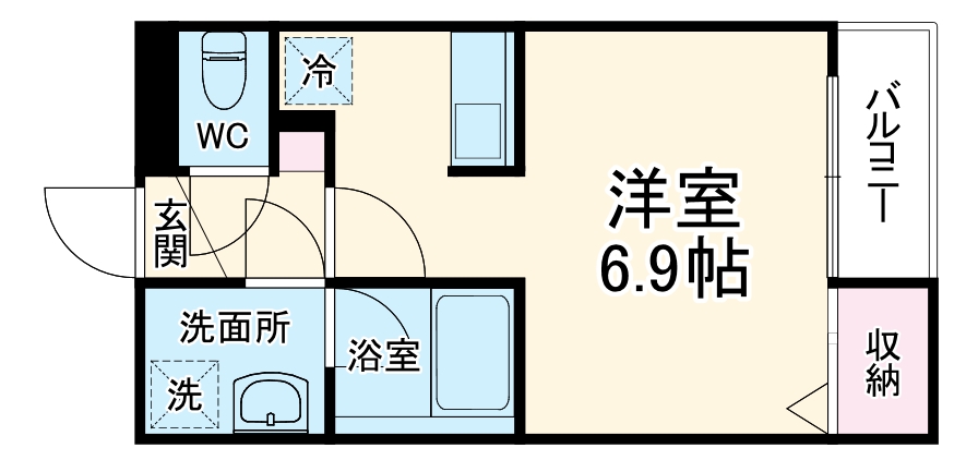 カインドネス厚木幸町・205号室の間取り