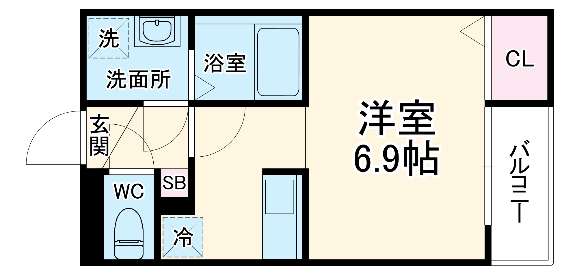 カインドネス厚木幸町・306号室の間取り