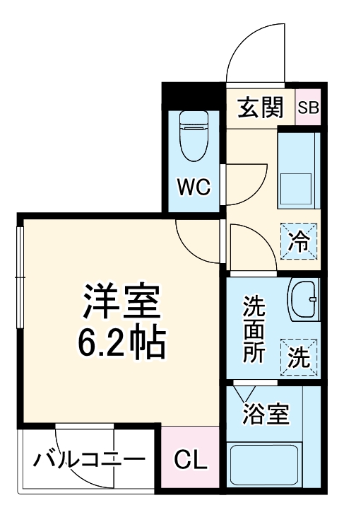 カインドネス小田急相模原Ｓｏｕｔｈ・101号室の間取り