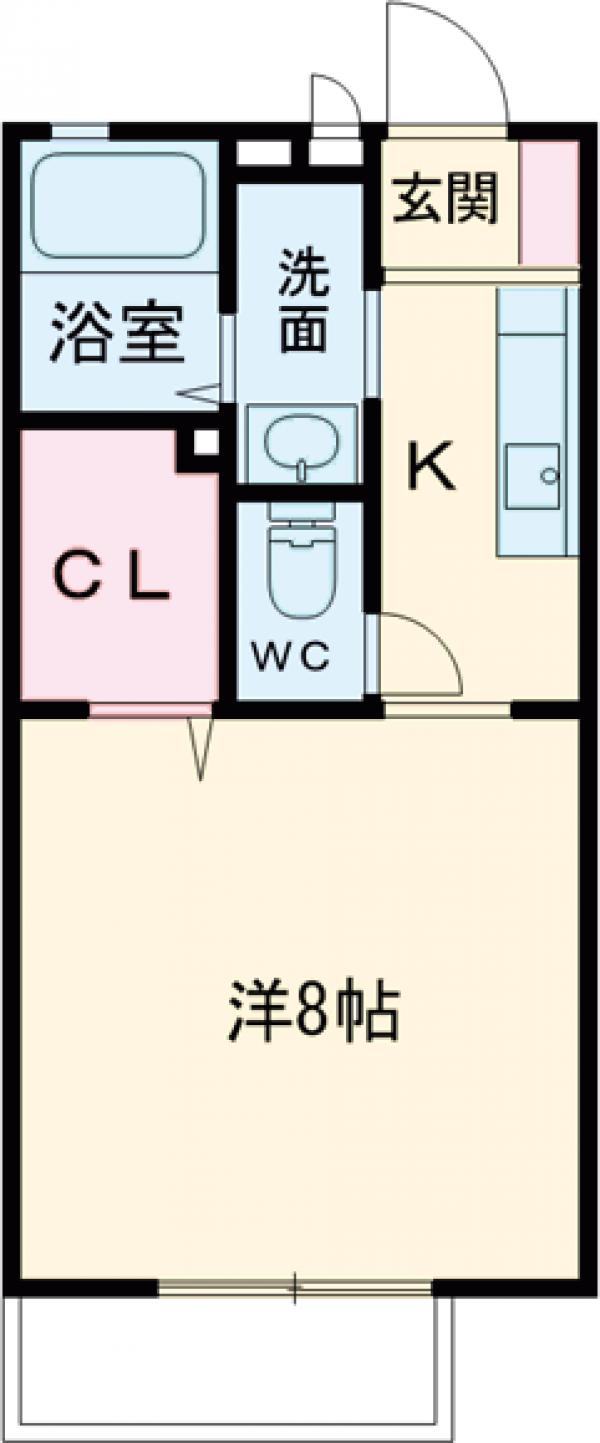 パインヒルズ B棟の間取り