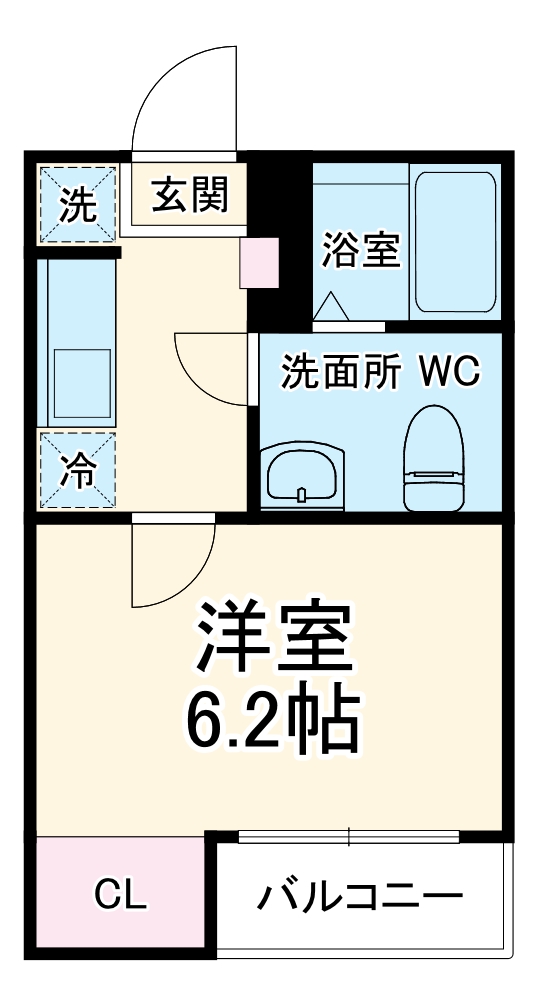 カインドネス小田急相模原Ｓｏｕｔｈ・302号室の間取り