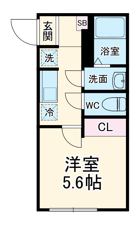 カインドネス小田急相模原Ｎｏｒｔｈ・104号室の間取り