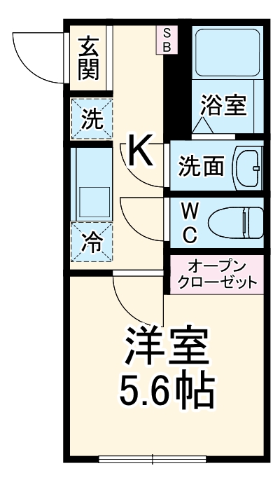 カインドネス小田急相模原Ｎｏｒｔｈ・304号室の間取り