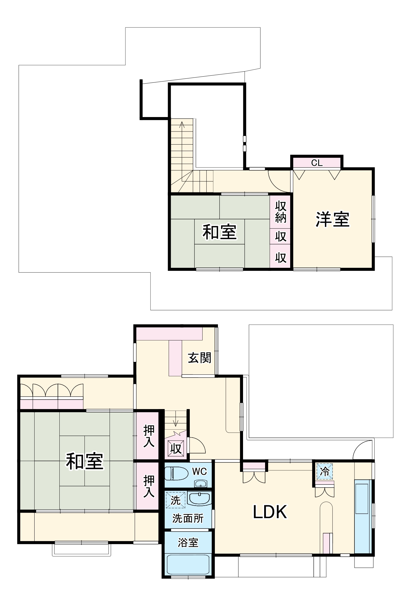広沢2丁目貸家の間取り