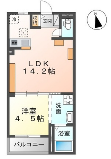 エミネンス・ハラ Aの間取り