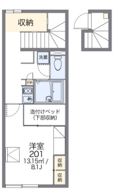 レオパレスクリスマスローズの間取り