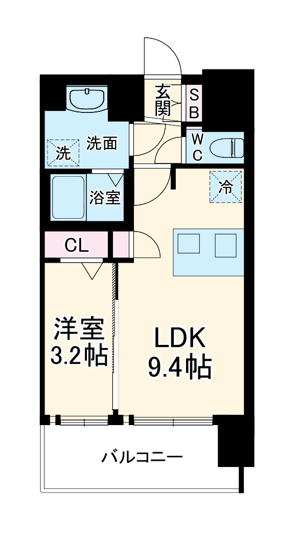 プレサンス緑橋ソレアスの間取り