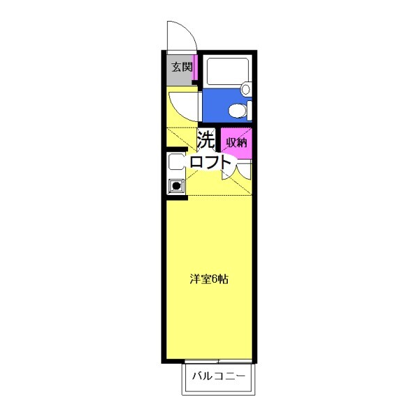 フラット妻田の間取り