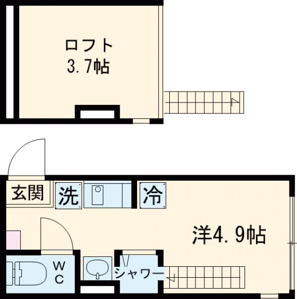 ハーモニーテラス上板橋Ⅱ・206号室の間取り