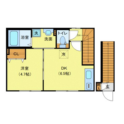 天沼の完工年月(2017年8月)築の賃貸マンションの間取り