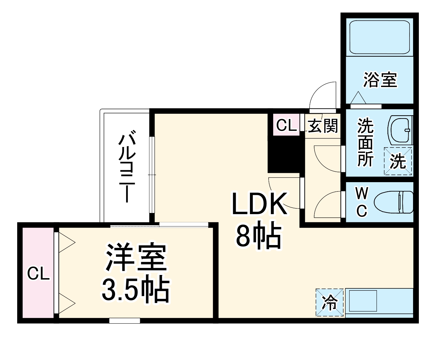 ジーメゾン名古屋楠・203号室の間取り
