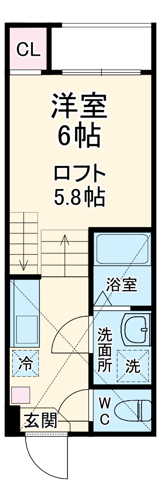 NeverSummer小幡・103号室の間取り
