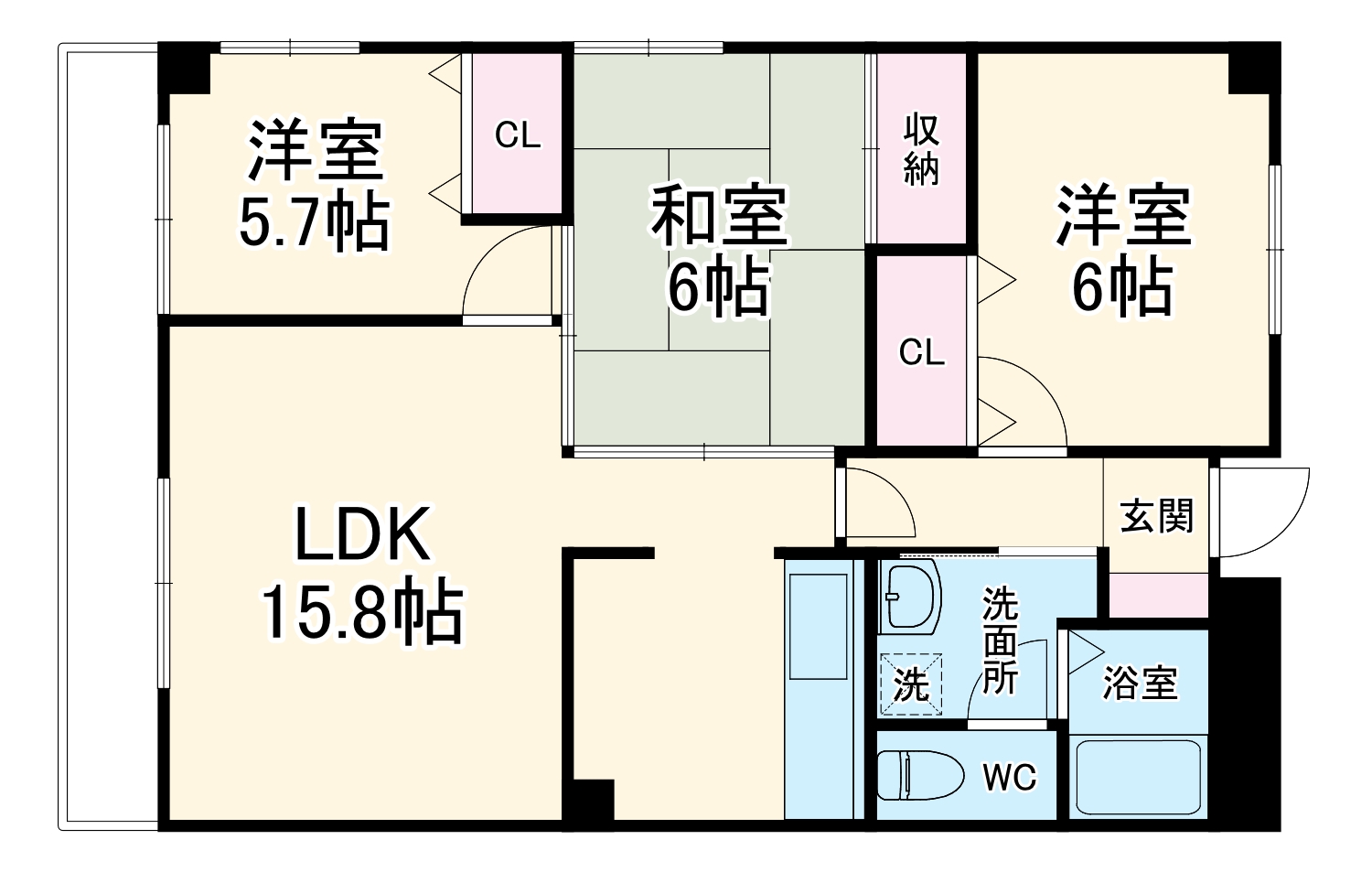 ライフ第5マンション大平台の間取り