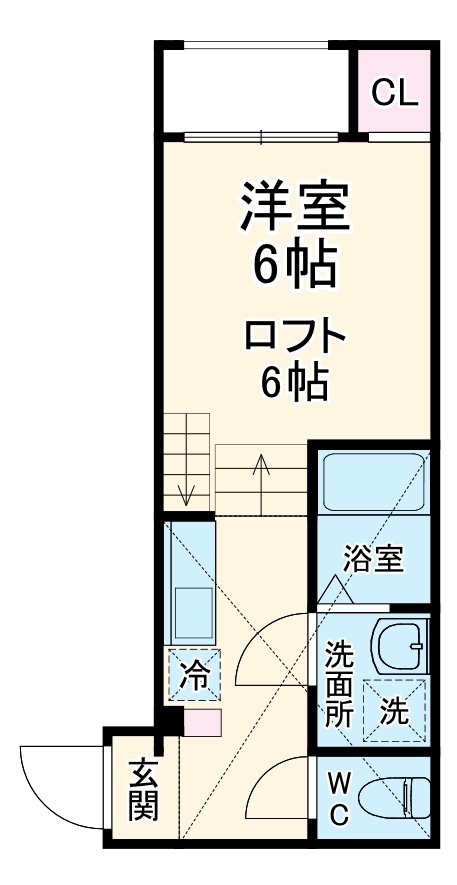 NeverSummer小幡・205号室の間取り