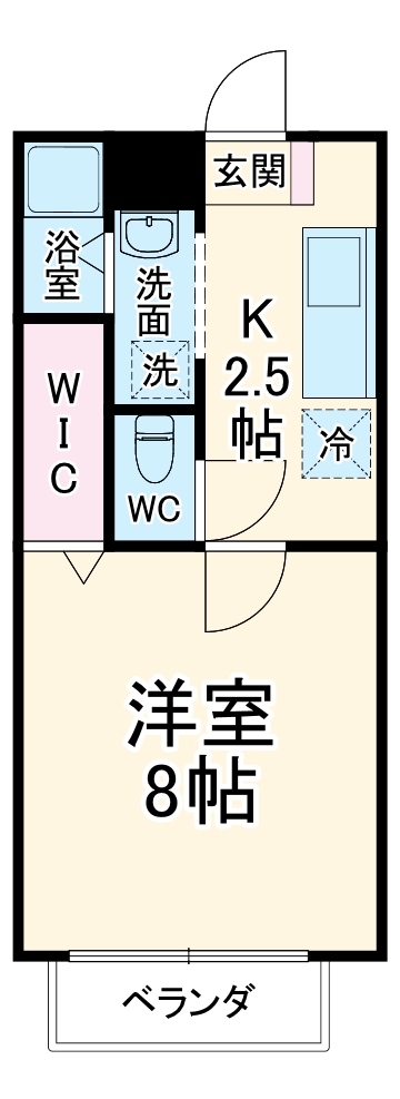 曽屋の完工年月（2003年1月）築の賃貸アパートの間取り