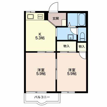 リバーサイドSHIMOYAMAの間取り