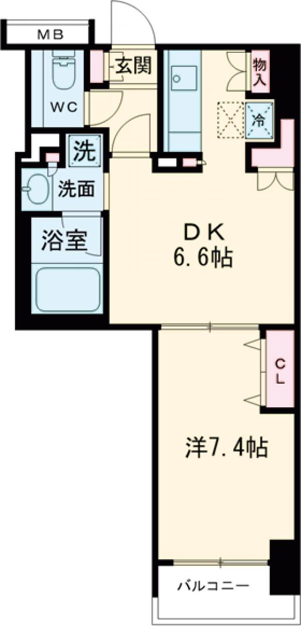 エスティメゾン錦糸町Ⅱの間取り