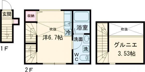ハナテラス竹ノ塚の間取り