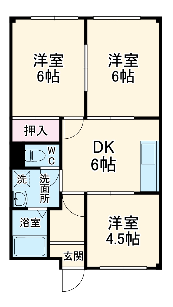 パークハイツAの間取り