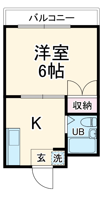 妙蓮寺コーポ・205号室の間取り
