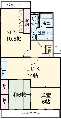 エスポワール板倉の間取り