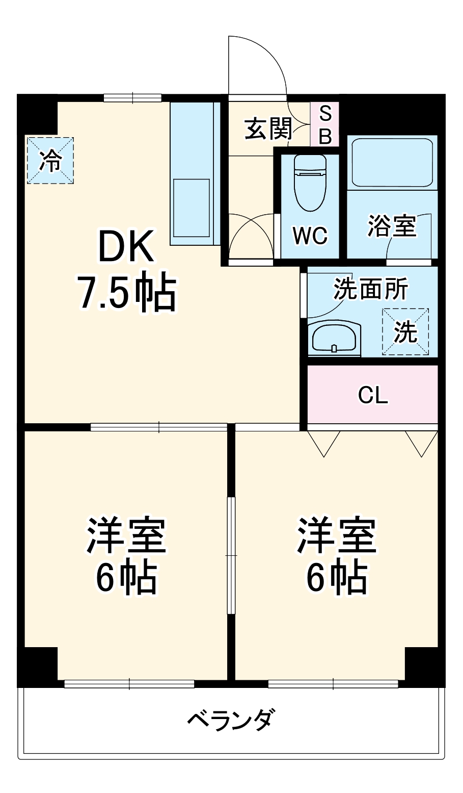 キャピタル南越(なんこし)の間取り