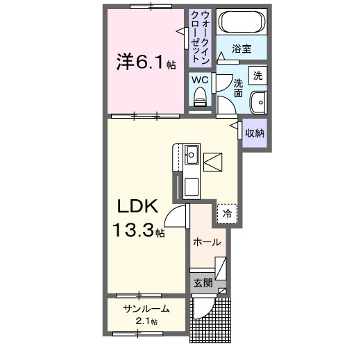 レンブランサ・01020号室の間取り