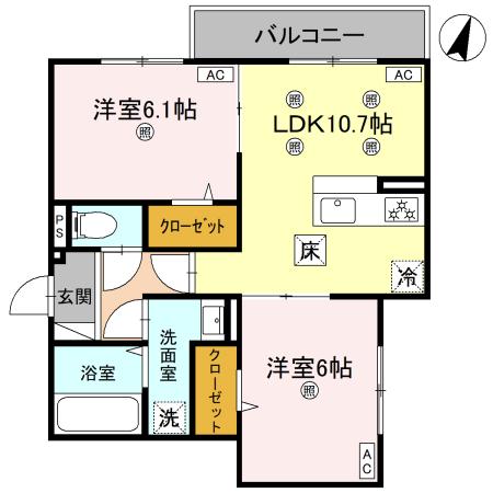 コンフォート若松の間取り