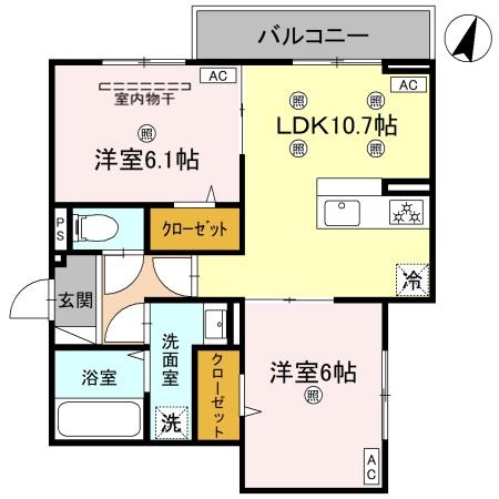 コンフォート若松の間取り
