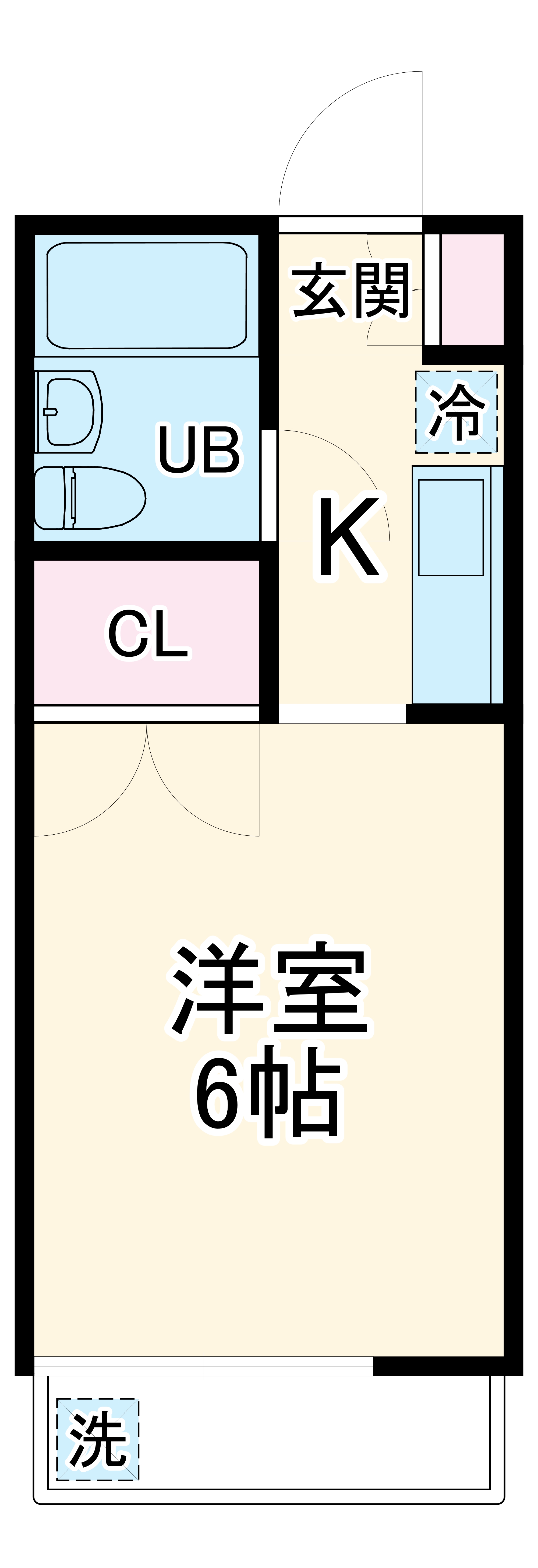 江野沢ハイツAの間取り
