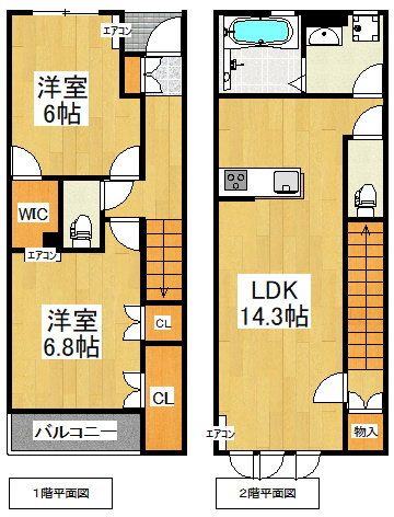 Villetta稲田堤A・106号室の間取り