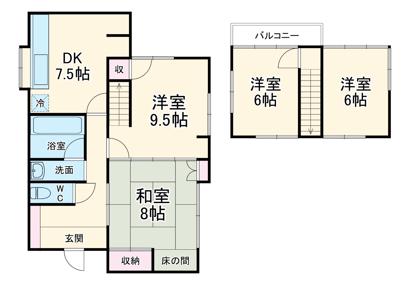 代官町貸家の間取り
