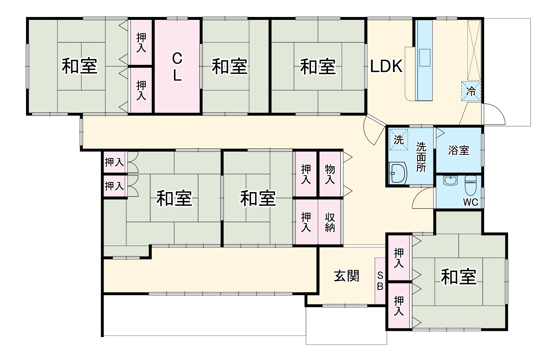 磐田市家田一戸建ての間取り