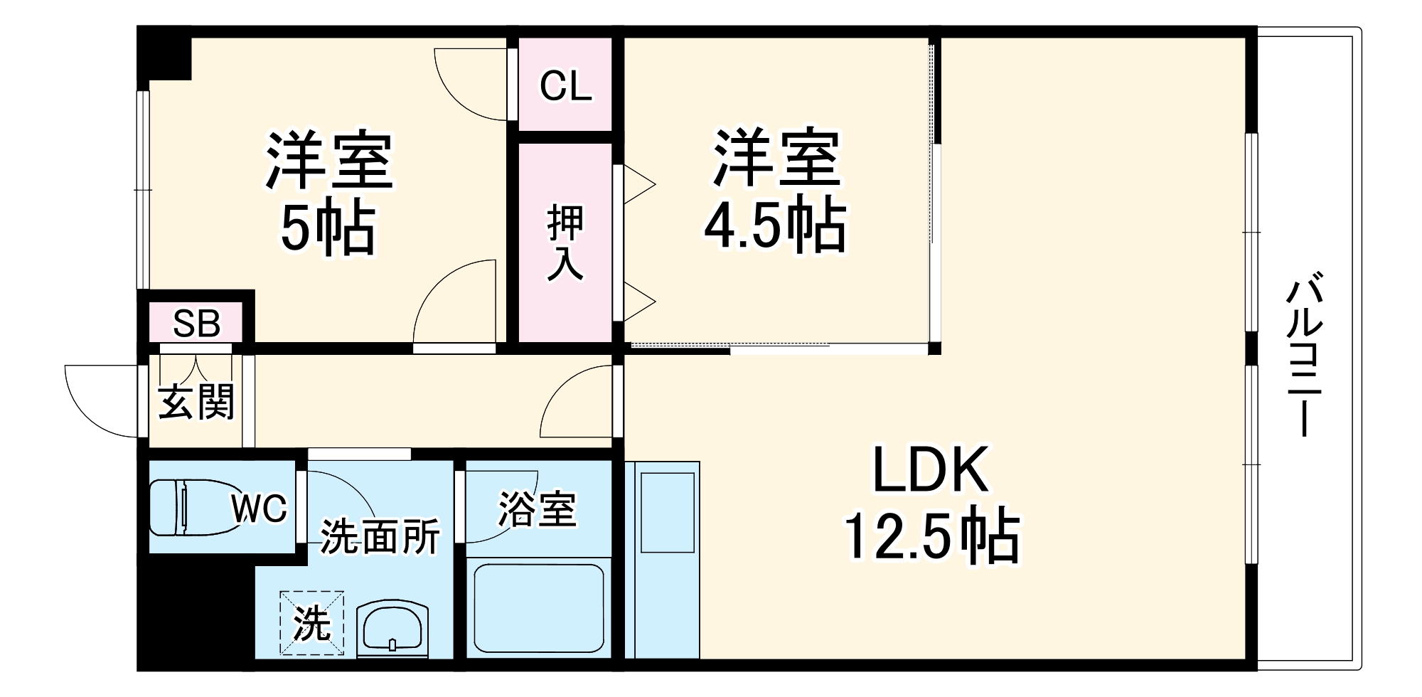 Bay Court EAST(ベイコートイースト)の間取り