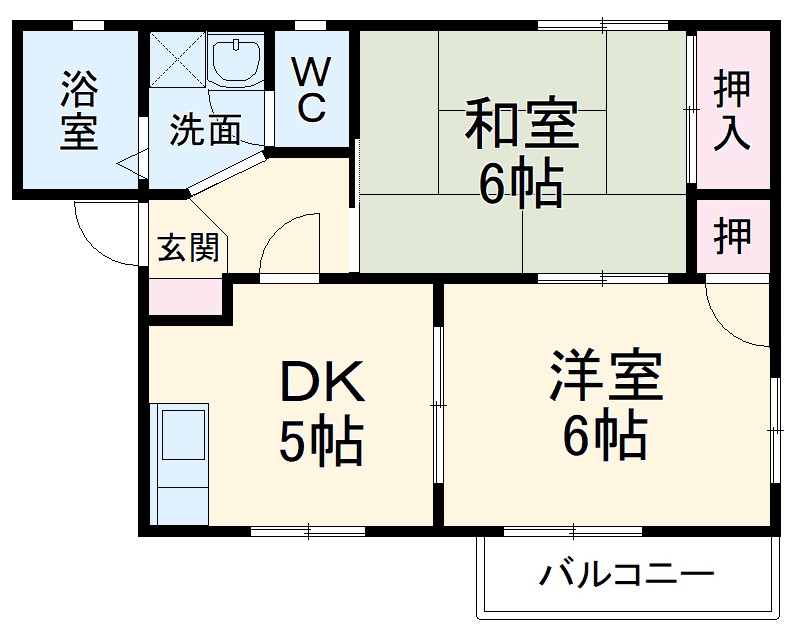 クレール飯田Bの間取り