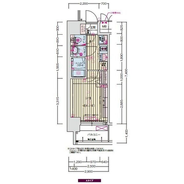 プレサンスOSAKA姫里ヴィオンの間取り