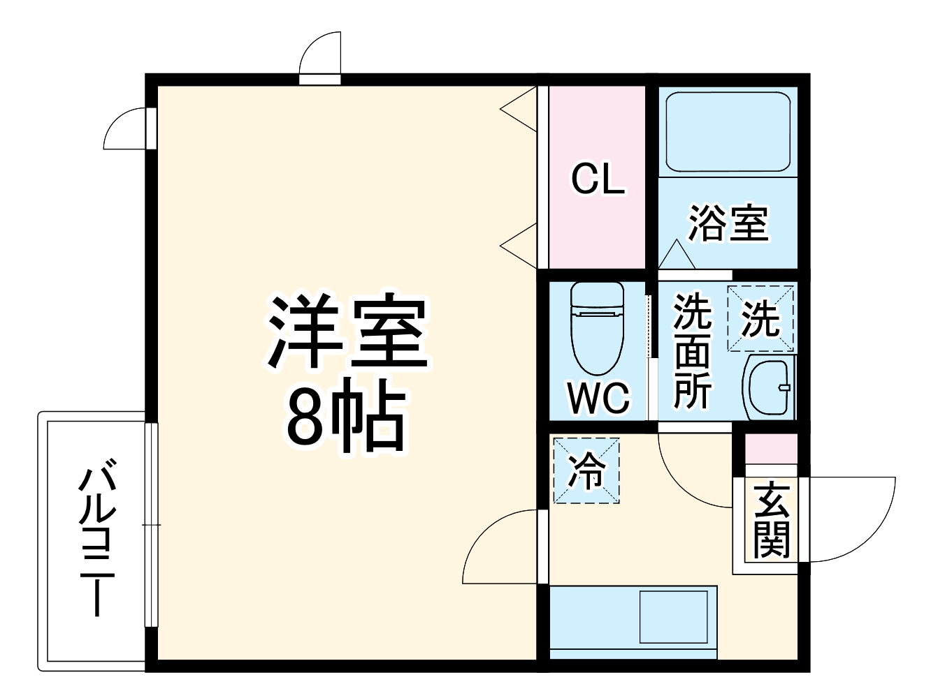 Ambition恩名・301号室の間取り