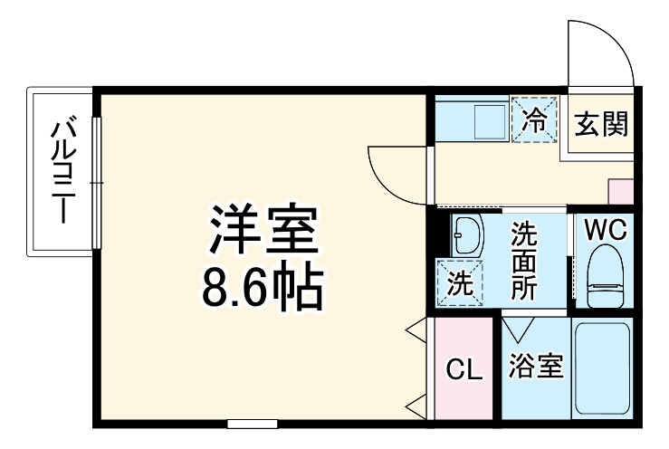 Ambition恩名・303号室の間取り